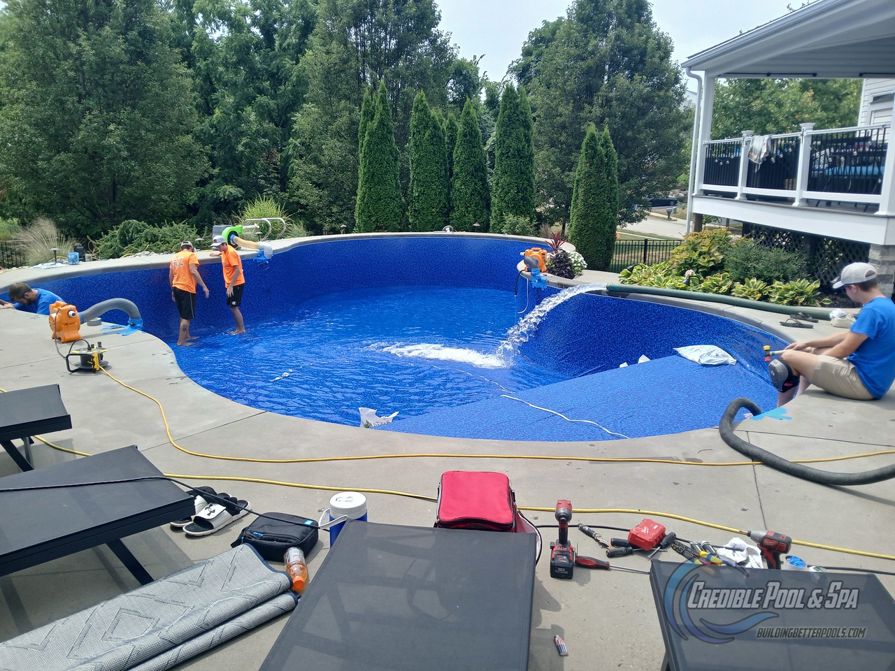New Pool Liner Installation