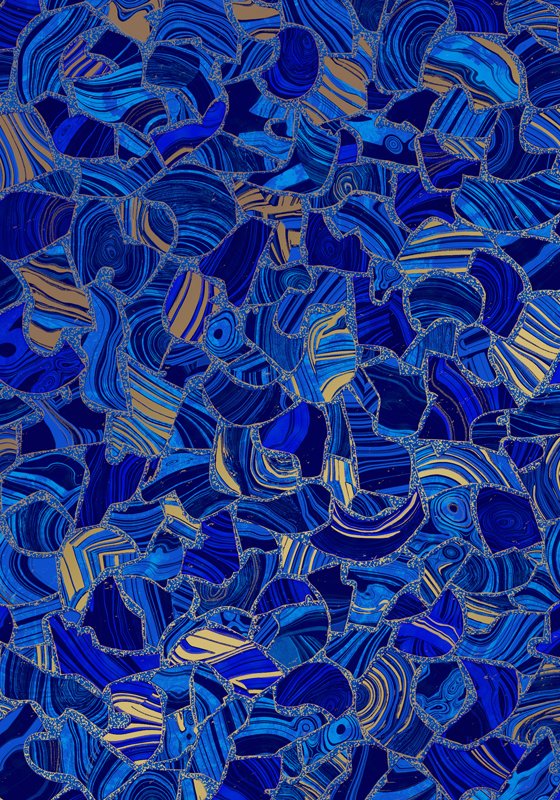 Kayden Azure Dragon inground pool liner pattern